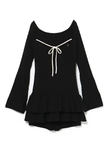 andmary Milky frill mini dress