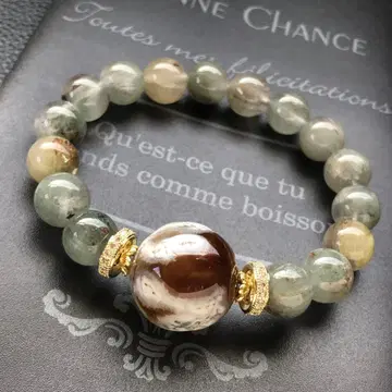 레어 마노 빅볼과 모네 가든 쿼츠 16.2cm