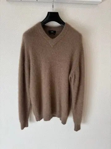 SHIPS 브라운 V넥 스웨터 캐시미어 혼방