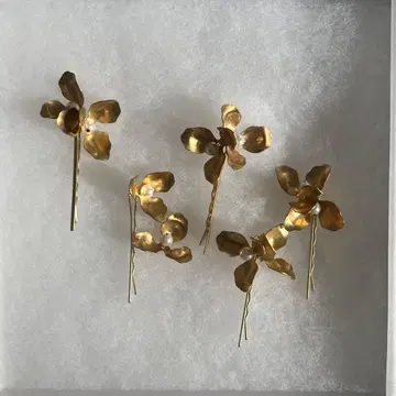 ANNAN WEDDING MA18 골드 꽃 헤어핀 5개 세트