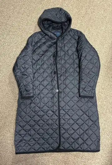 LAVENHAM 퀼팅 롱 코트 네이비 계열