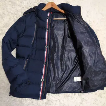 [ 두께감 있는 ] 빔즈 다운 자켓 트리콜로르 후드 탈부착 가능 M