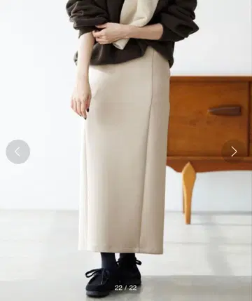 [ 택 포함 새상품 ] IENA 이에나 하이 스트레치 스커트 베이지 38