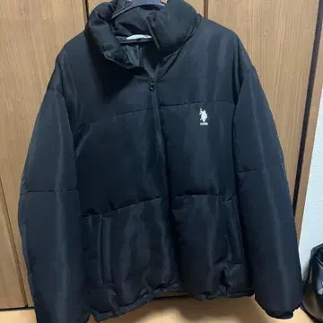 U.S. POLO ASSN. 블랙 다운 자켓 M 사이즈