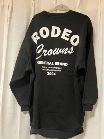 택 포함 RODEO CROWNS 백 로고 루즈 맨투맨 원피스