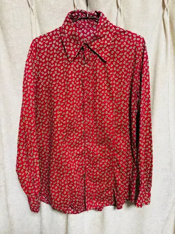 70s US VINTAGE 페이즐리 무늬 셔츠 미국 빈티지