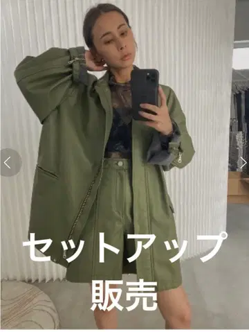 AMERI GENTLE FAKE LEATHER JACKET 셋업