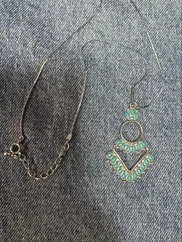 빈티지 터콰이즈 실버 목걸이