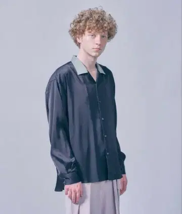 tk.takeo kikuchi 바이컬러 오픈 카라 셔츠