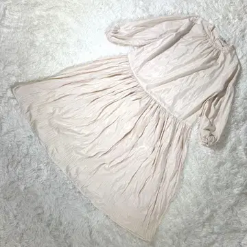 코토리카 [ F ] 티어드 원피스 베이지 7부 소매 개더