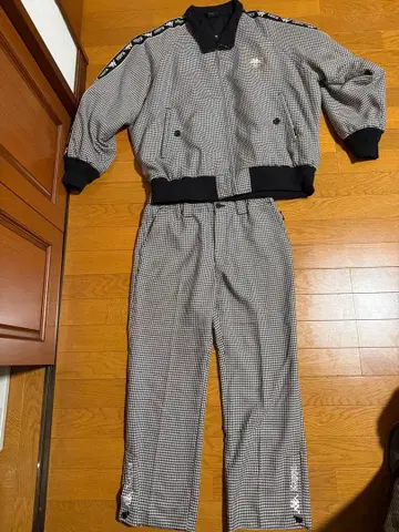 GU x Kappa 체크 무늬 상하의 셋업