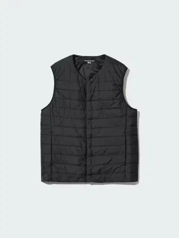 1회 착용 새상품급 유니클로 퍼프 테크 베스트 히트텍 블랙 L