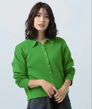 [ 미사용 새상품 ] BAYFLOW 워셔블 카라 부착 니트 가디건