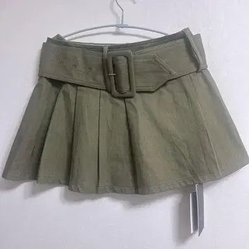 SHAGGIE 미니 스커트 카키