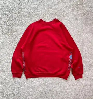 80s Powell Peralta 래글런 슬리브 맨투맨 레드 L