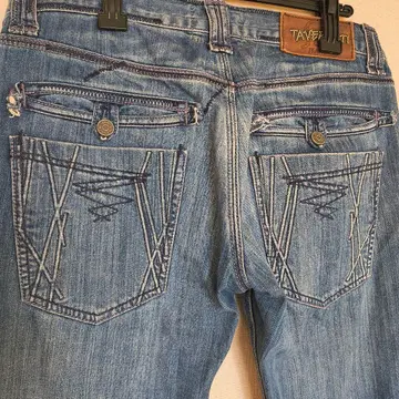 타바니티 소울 청바지 라이트 블루 자수 데님 32 y2k 00s