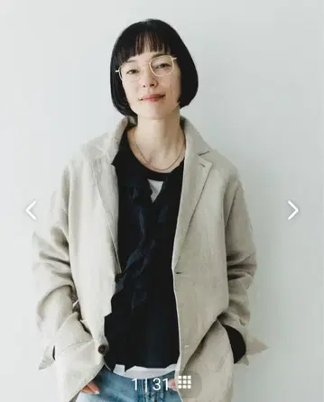 프렌치 린넨 테일러드 자켓 / 카구레 콜라보 M 사이즈