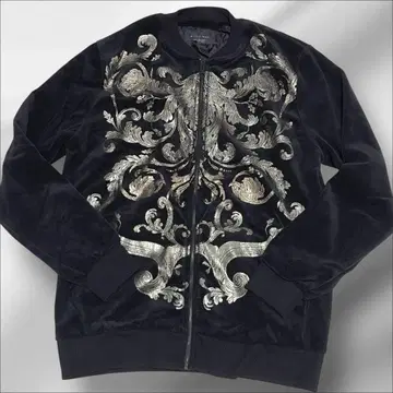 ZARA MAN 자라맨 벨로아 호일 집업 블루종