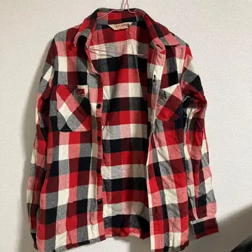 CAT'S PAW 체크 무늬 플란넬 셔츠 S 사이즈
