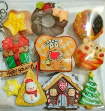 가챠 파우치 러브브의 크리스마스 트리 눈 리스 선물 부품 고