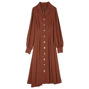 eimy istoire 골드 버튼 플레어 원피스