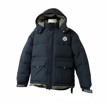 몽클레 후드 부착 다운 자켓 블랙