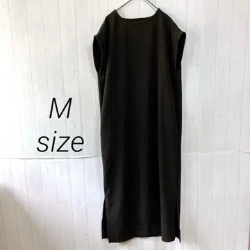 에그쉘 슬리브리스 원피스 블랙 M 슬릿 있음