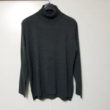 여성용 빅 사이즈 터틀넥 스웨터 차콜 그레이 사이즈 4L