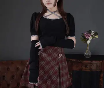 Palelfy 암워머 포함 초커 니트