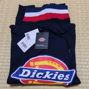Dickies 네이비 후드티 로고