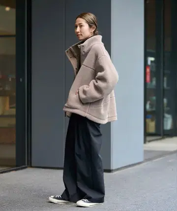 FRAMeWORK 울 보아 스탠드 블루종 38