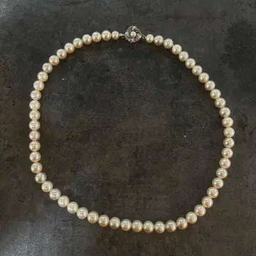 진주 목걸이 실버 클로징 silver