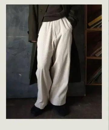 shiun 코듀로이 트라우저스 S 사이즈