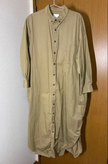 otii 셔츠 원피스 코트 겉옷 sor 베이지 롱