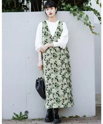 haco! 자카드 오버롤 스커트