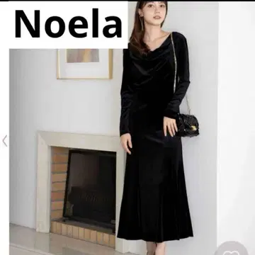 Noela 드레이프 벨로아 원피스 블랙 미사용 새상품