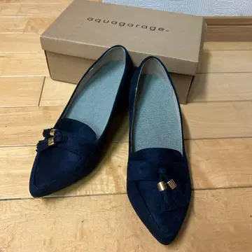 [ 새상품급 ] aquagarage 네이비 스틸레토 펌프스