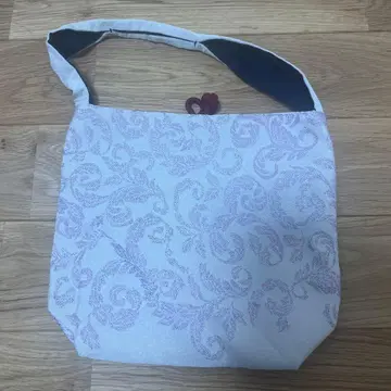 꽃무늬 토트백 화이트 일본풍