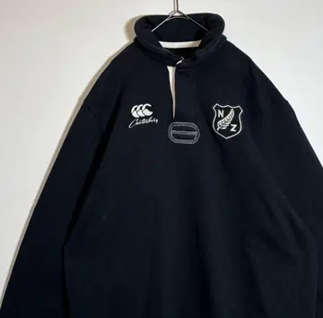 캔터베리 오브 뉴질랜드 자수 로고 맨투맨 라거 셔츠