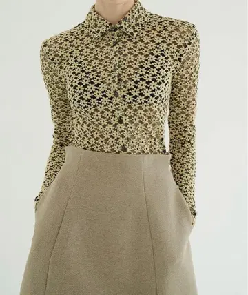 CLANE 3D FLOWER LACE SHIRT