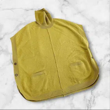 미제르 판초 반팔 니트 올리브 LL 사이즈 가을/겨울 하이넥