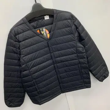 새상품 남성용 L 사이즈 V넥 경량 울트라 라이트 다운 자켓 블랙 109