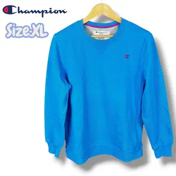 Champion 원 포인트 맨투맨 트레이닝복 블루 3XL