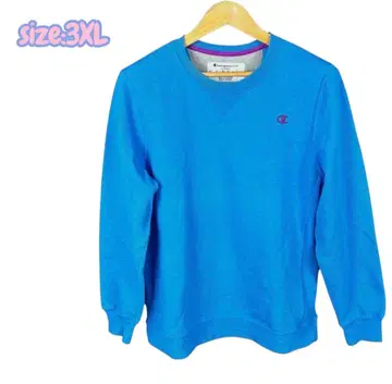 Champion 원 포인트 맨투맨 트레이닝복 블루 3XL