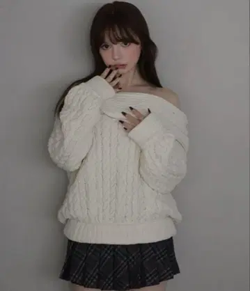 당일 발송 가능 andmary Kiki cable loose knit