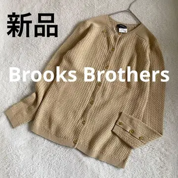[ 새상품 ] 브룩스브라더스 크루넥 가디건 골드 버튼 코튼