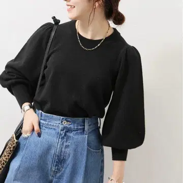 JOURNAL STANDARD 스트레치 에어리 퍼프 풀오버 니트