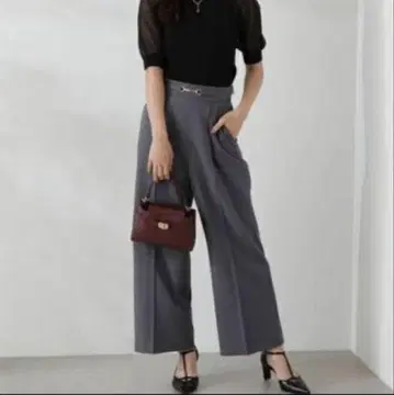 프로포션 바디 드레싱 서스펜더 비트 와이드 팬츠