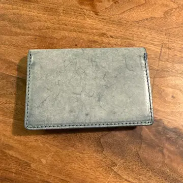그레이 가죽 카드 케이스