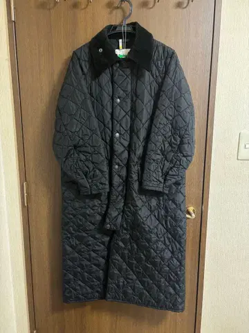 바버 퀼팅 롱 코트